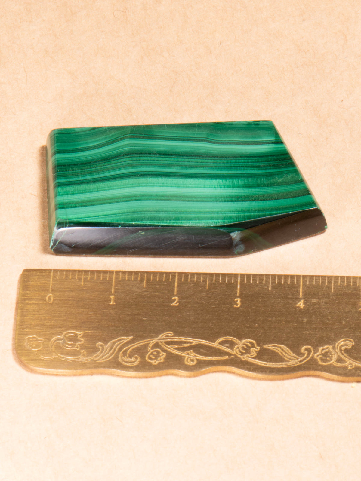 Vivid Green Banded Malachite - Congo 45mm 22g