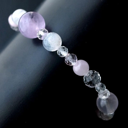 ラベンダーアメジスト レインボームーンストーン ブレスレット - Freude