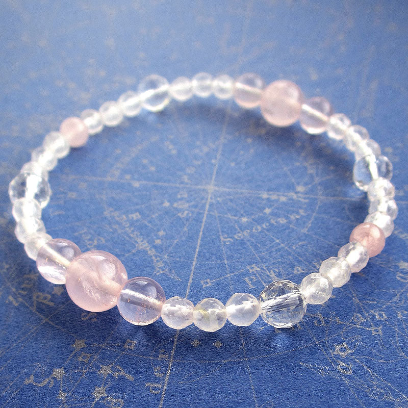ローズクォーツ ブレスレット White Rose
