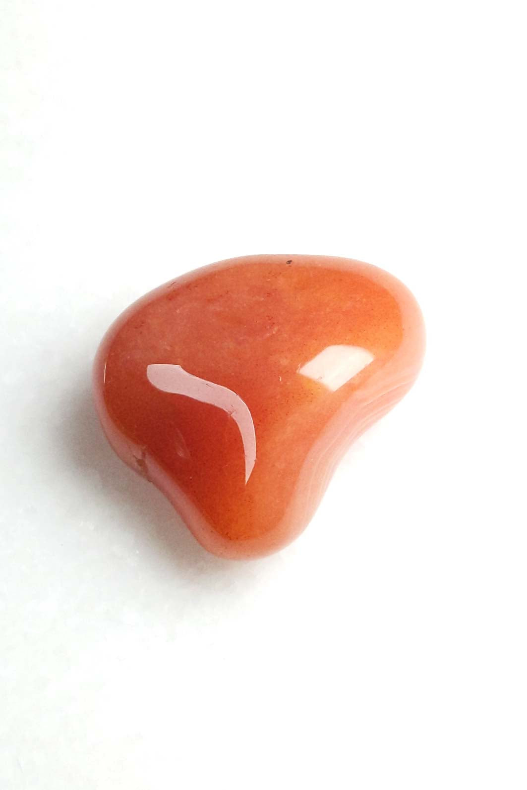 Vivid Orange Botswana Carnelian Pebble 28mm 13g