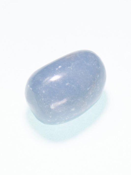 Blue Anhydrite Polished Pebble - Peru 33mm 35g