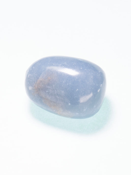 Blue Anhydrite Polished Pebble - Peru 33mm 35g