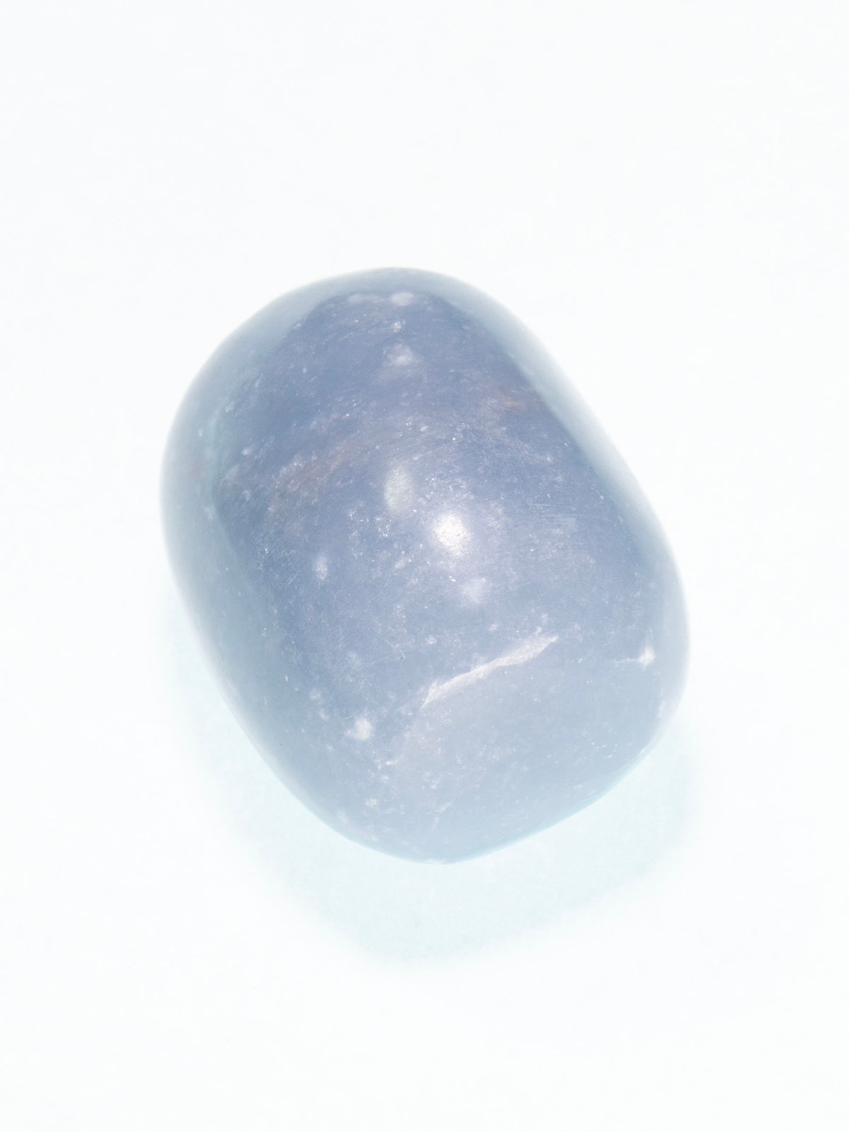 Blue Anhydrite Polished Pebble - Peru 33mm 35g