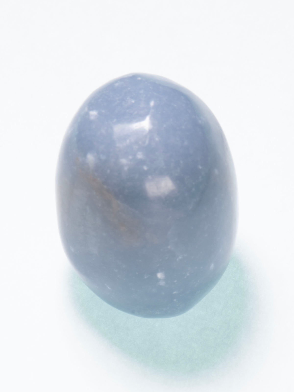 Blue Anhydrite Polished Pebble - Peru 33mm 35g