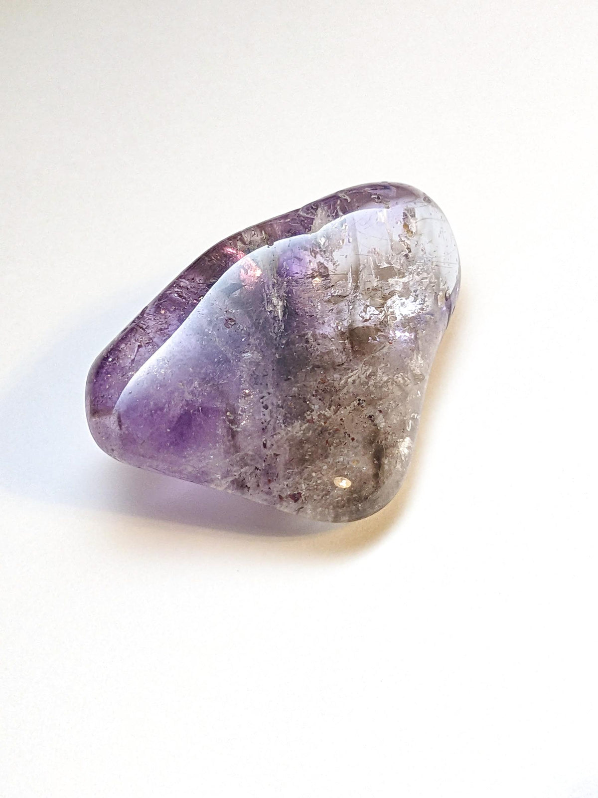 Polished Brandberg Smoky Amethyst Quartz 36mm 12g