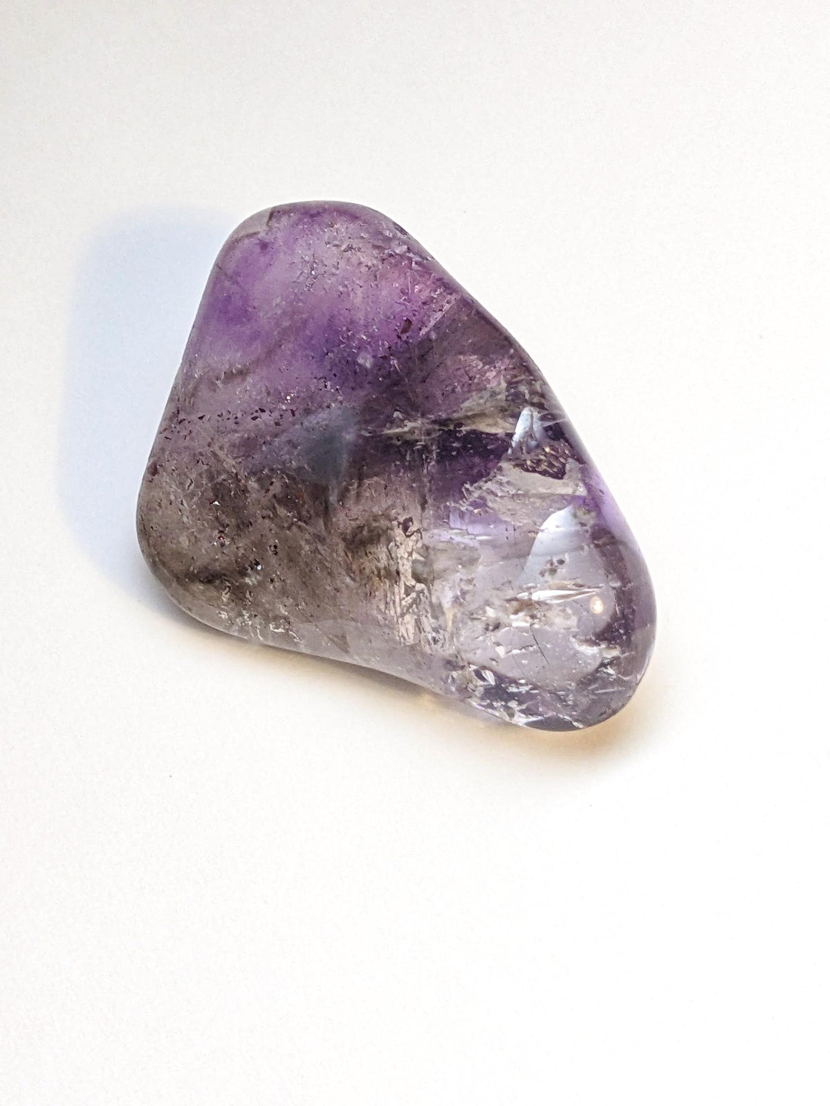 Polished Brandberg Smoky Amethyst Quartz 36mm 12g