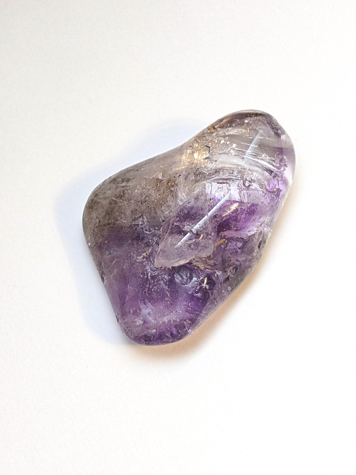 Polished Brandberg Smoky Amethyst Quartz 36mm 12g