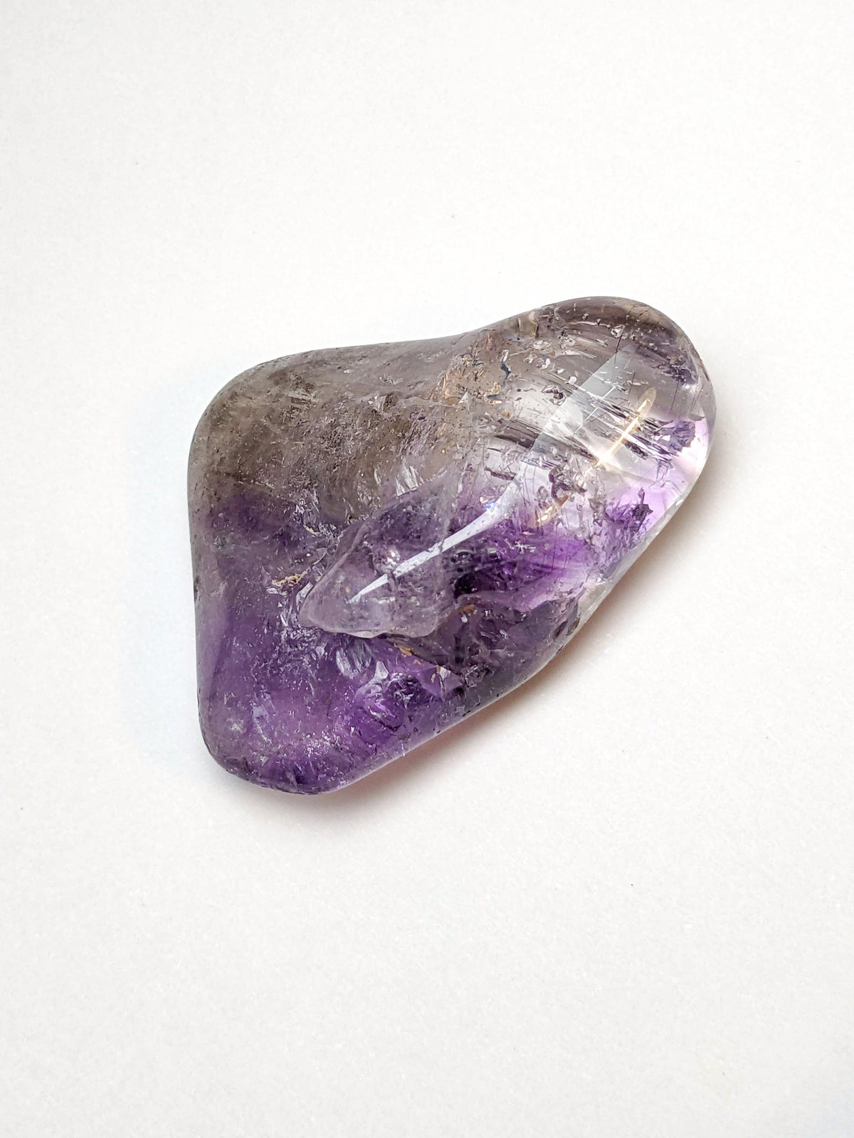 Polished Brandberg Smoky Amethyst Quartz 36mm 12g