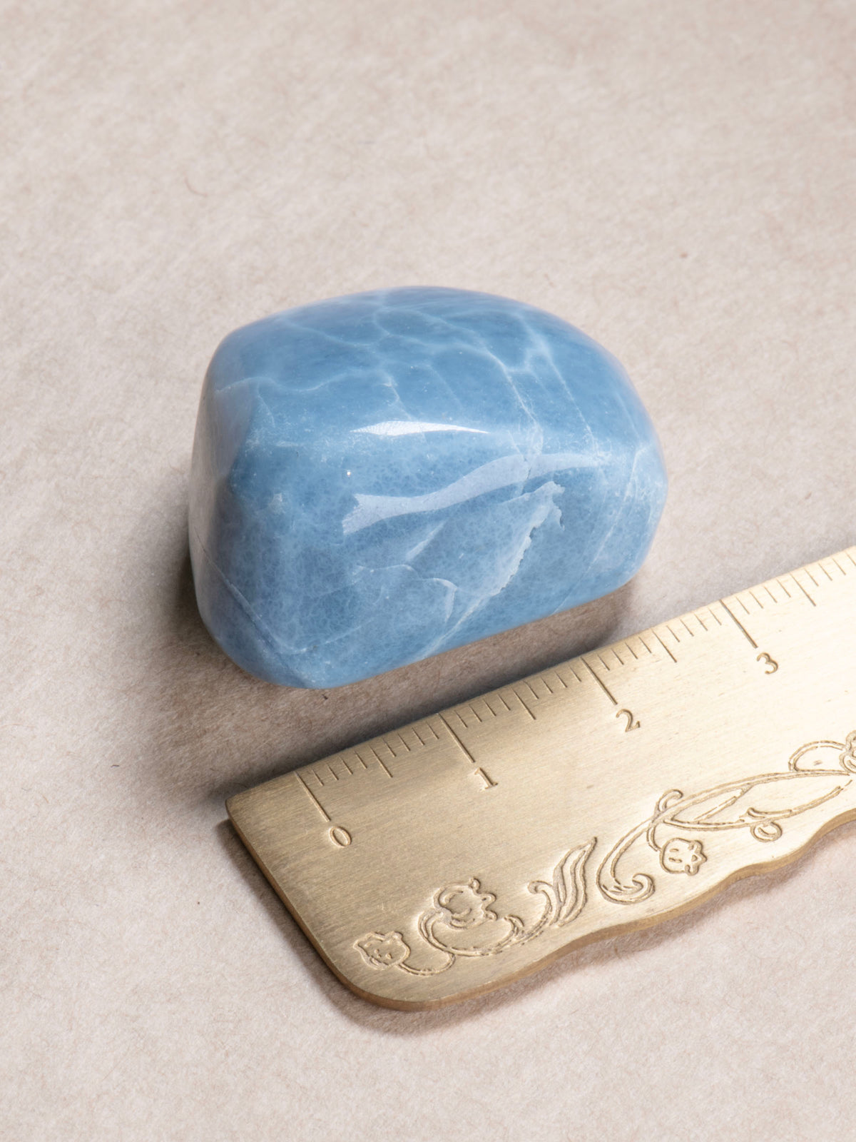 Ripple-Pattern Owyhee Blue Opal Pebble 31mm 20g