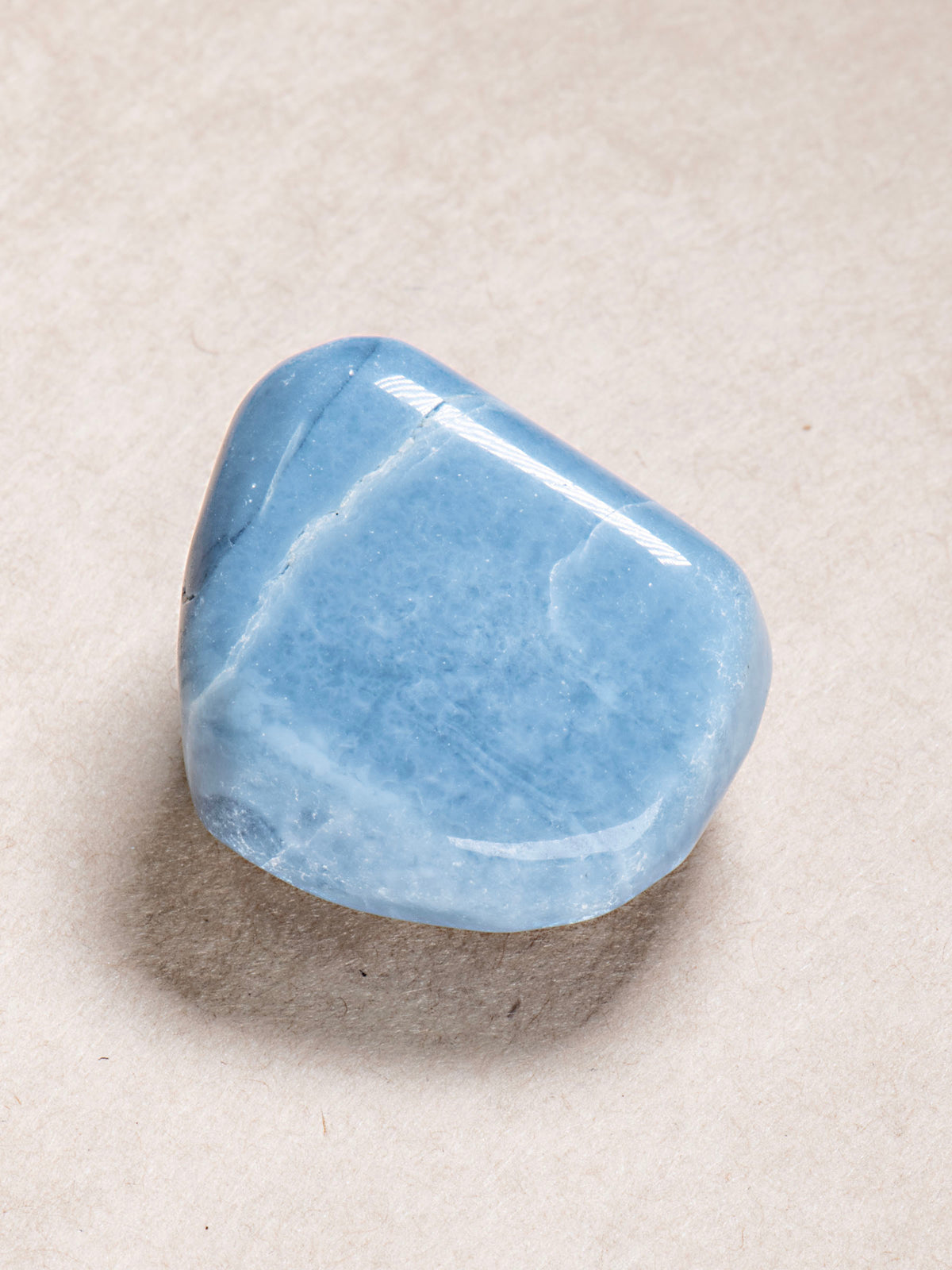 Ripple-Pattern Owyhee Blue Opal Pebble 31mm 20g