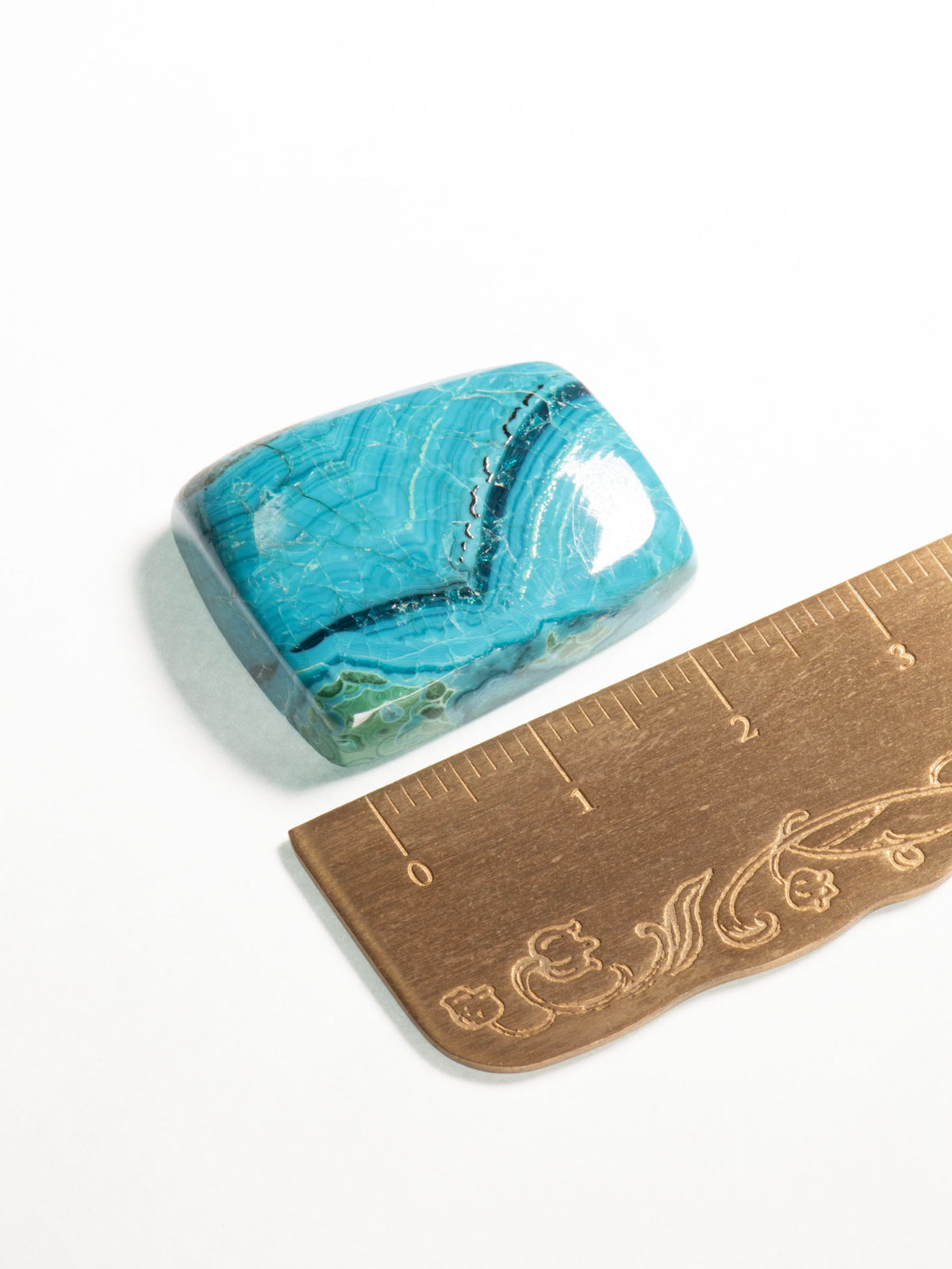 Peruvian Chrysocolla — Shallow Sea View 25mm 8g