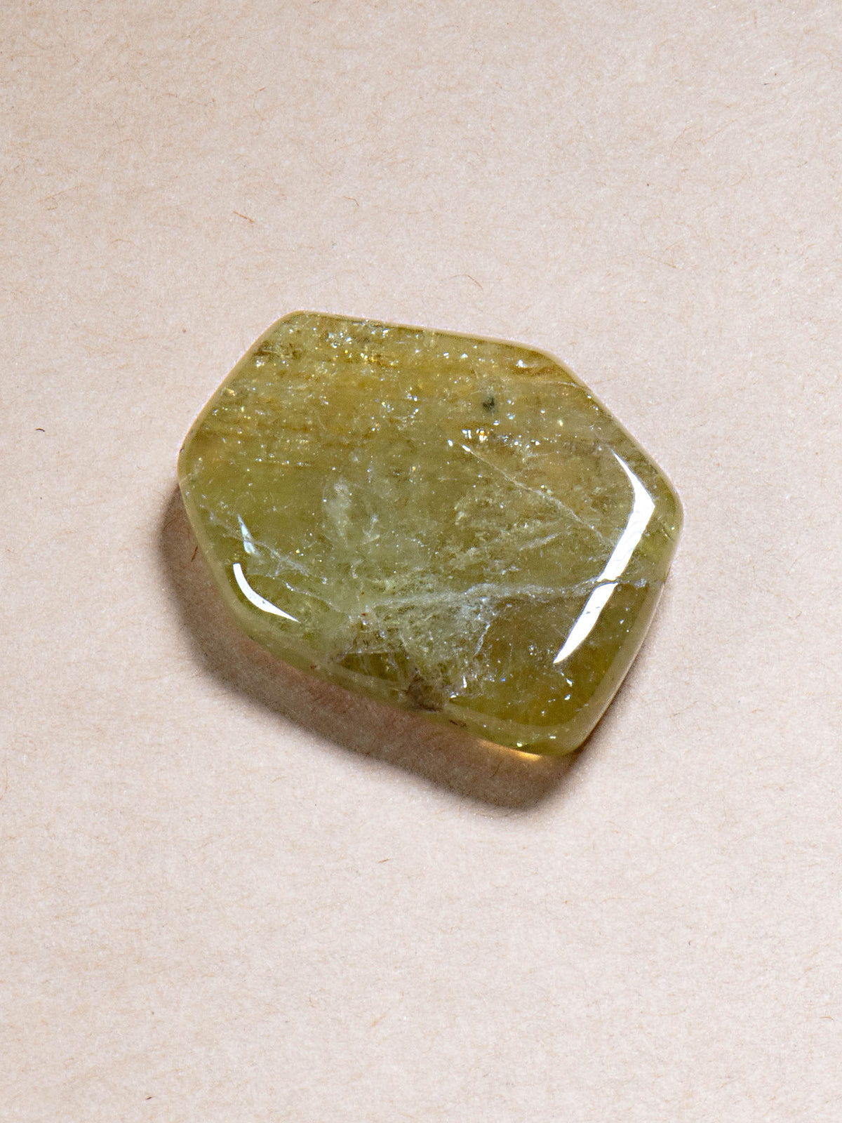 Olive-Green Grossular Garnet Polished Slab 32mm 11g