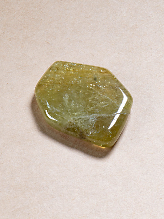 Olive-Green Grossular Garnet Polished Slab 32mm 11g