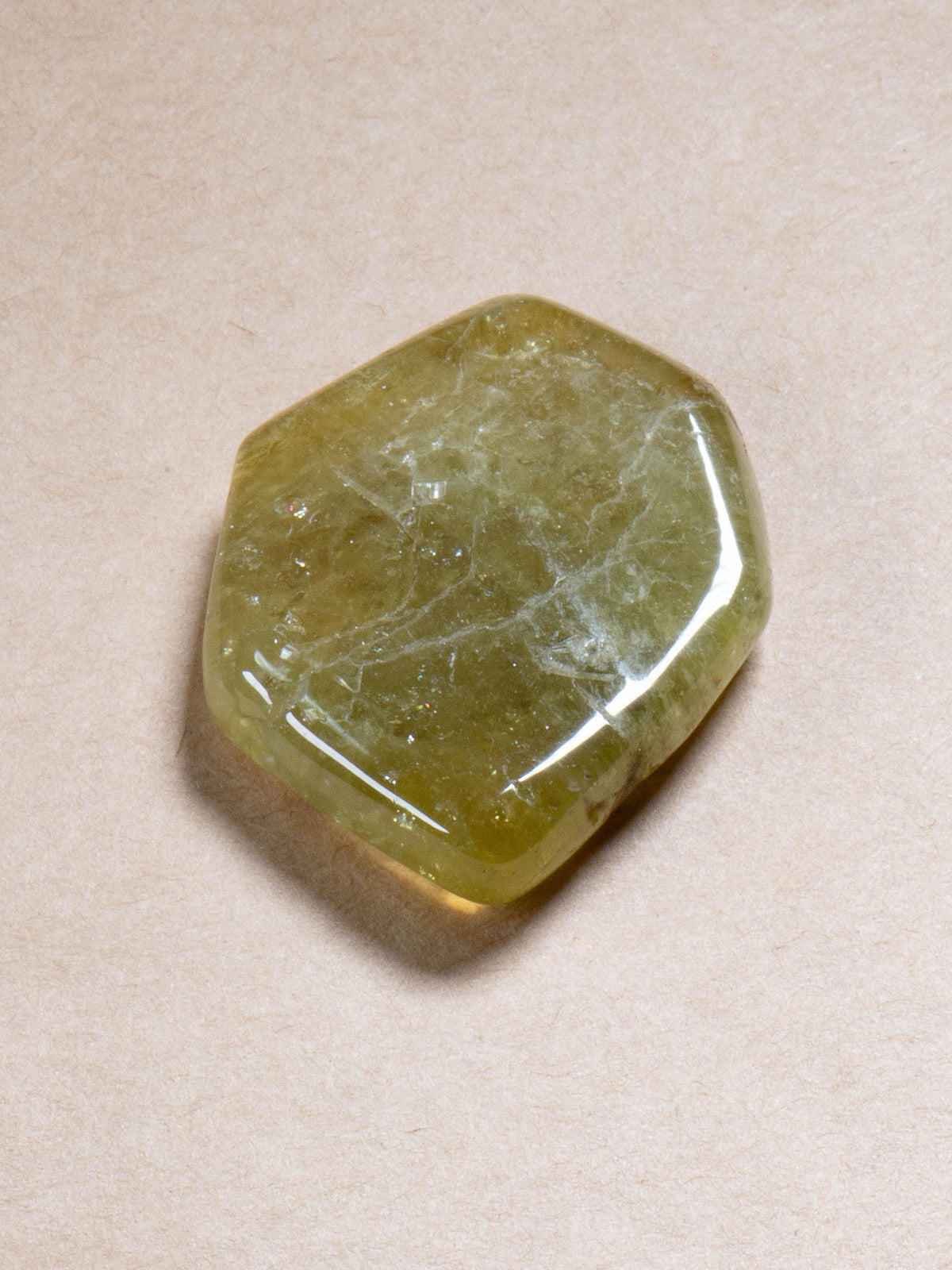 Olive-Green Grossular Garnet Polished Slab 32mm 11g