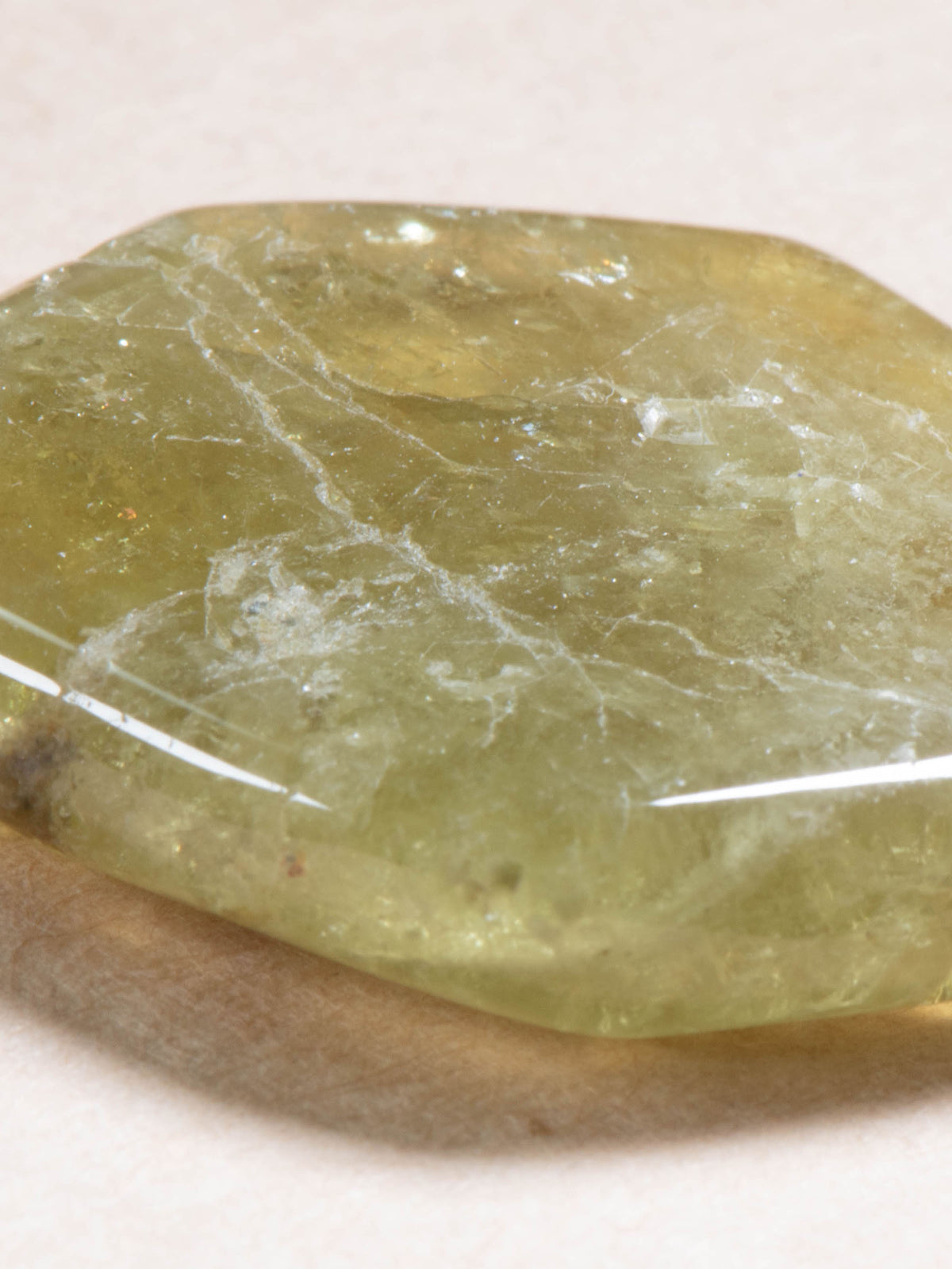 Olive-Green Grossular Garnet Polished Slab 32mm 11g