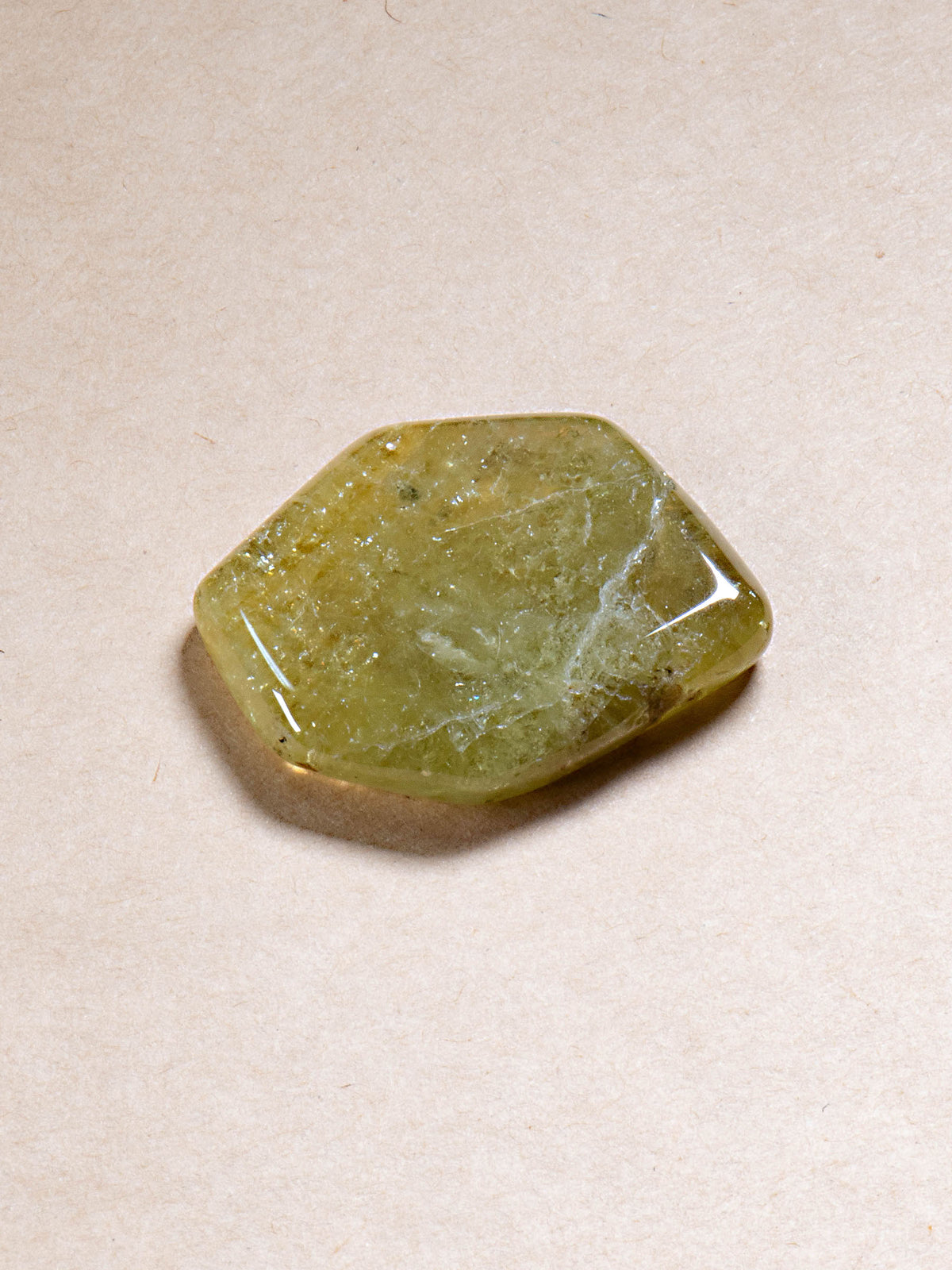Olive-Green Grossular Garnet Polished Slab 32mm 11g
