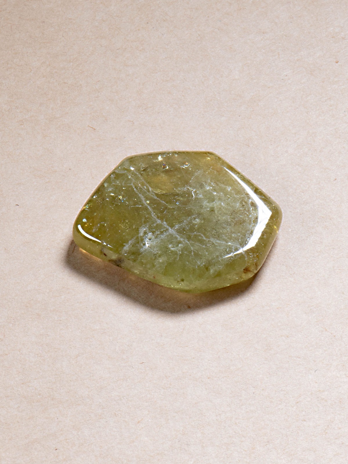Olive-Green Grossular Garnet Polished Slab 32mm 11g