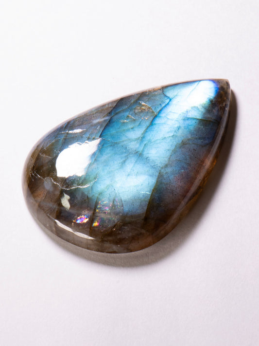 Aurora-Blue Polished Labradorite from Madagascar 51mm 21g