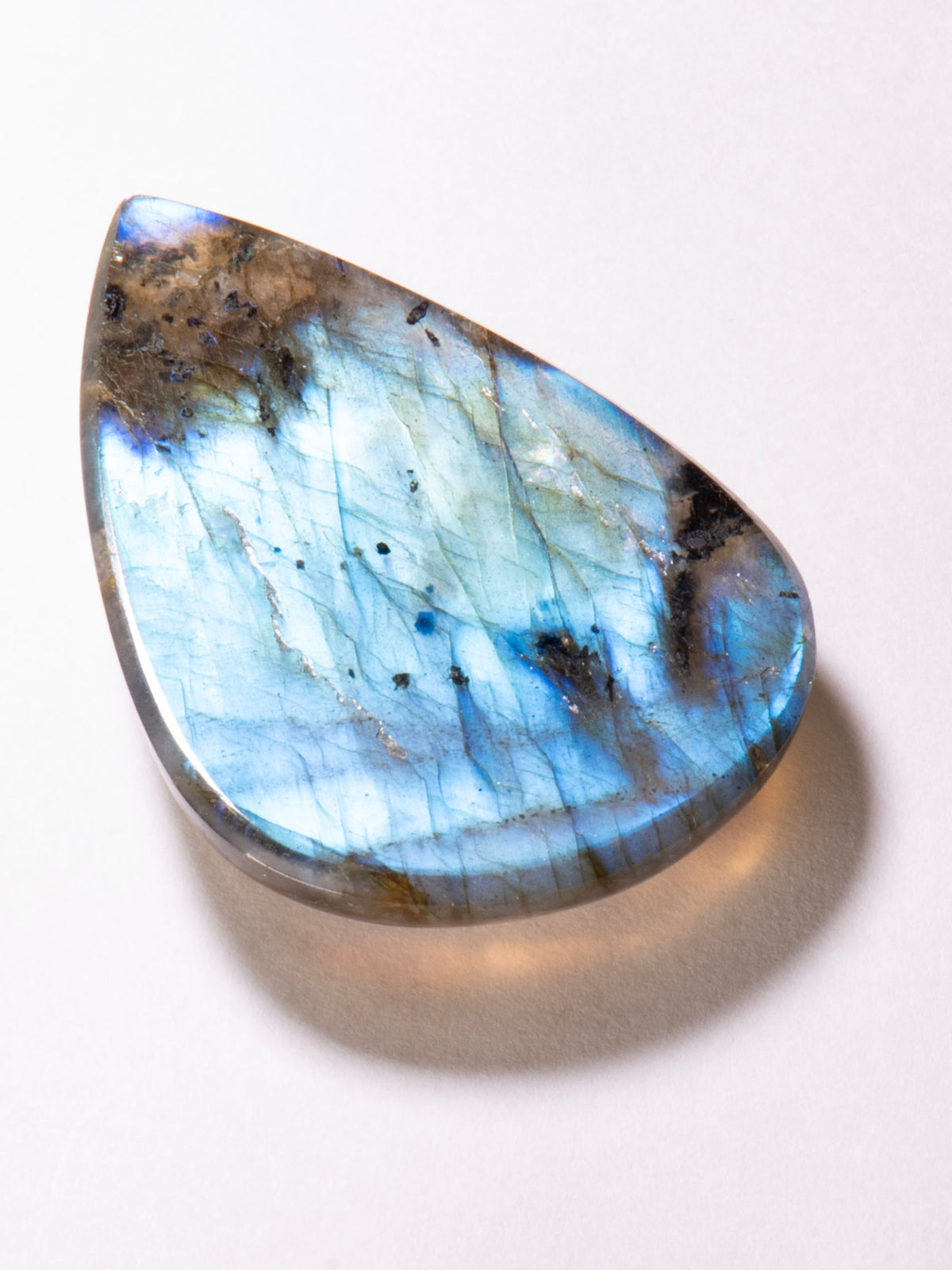 Aurora-Blue Polished Labradorite from Madagascar 51mm 21g