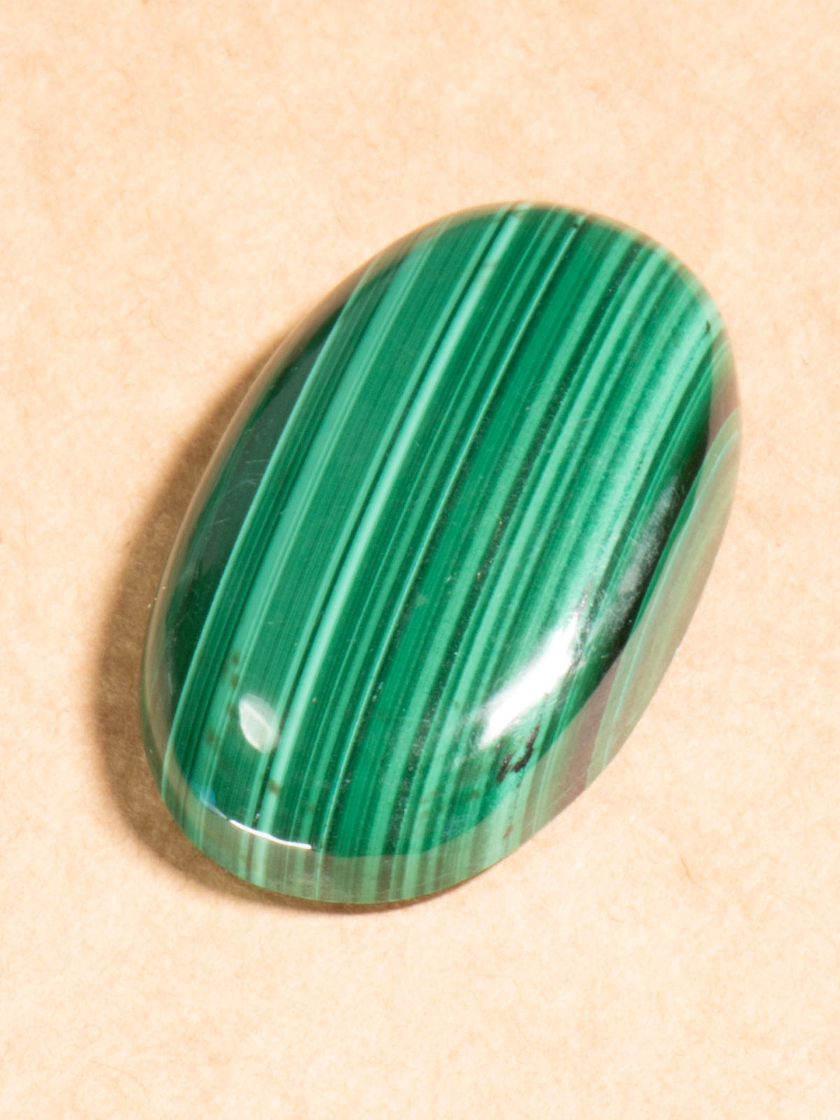 Vivid Green Banded Malachite - Congo 36mm 15g