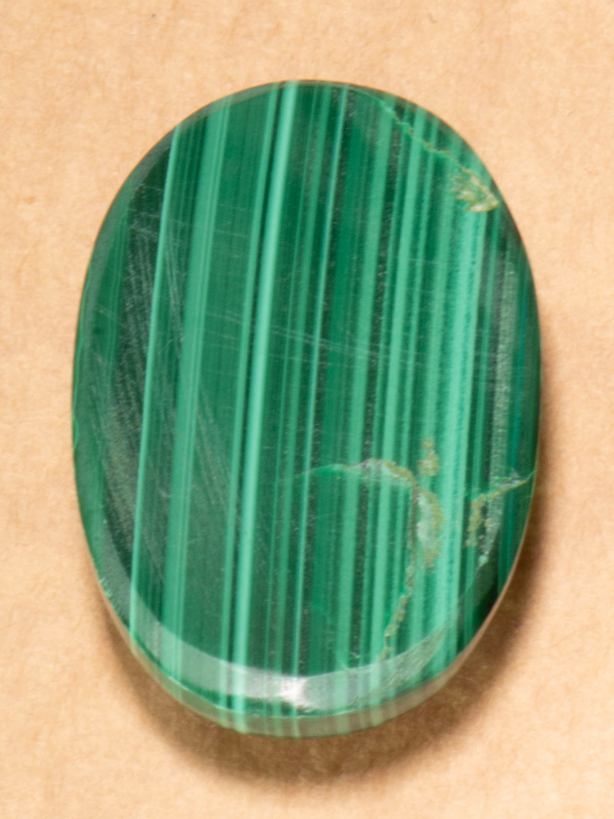 Vivid Green Banded Malachite - Congo 36mm 15g