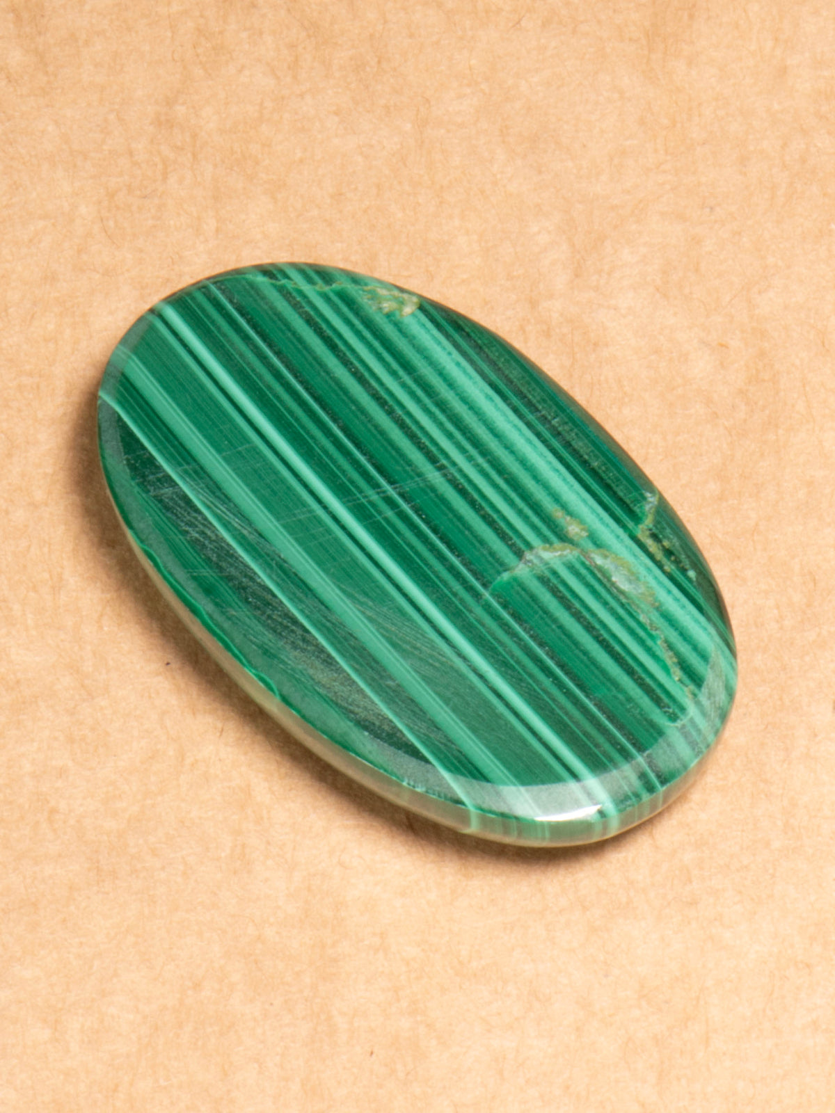Vivid Green Banded Malachite - Congo 36mm 15g