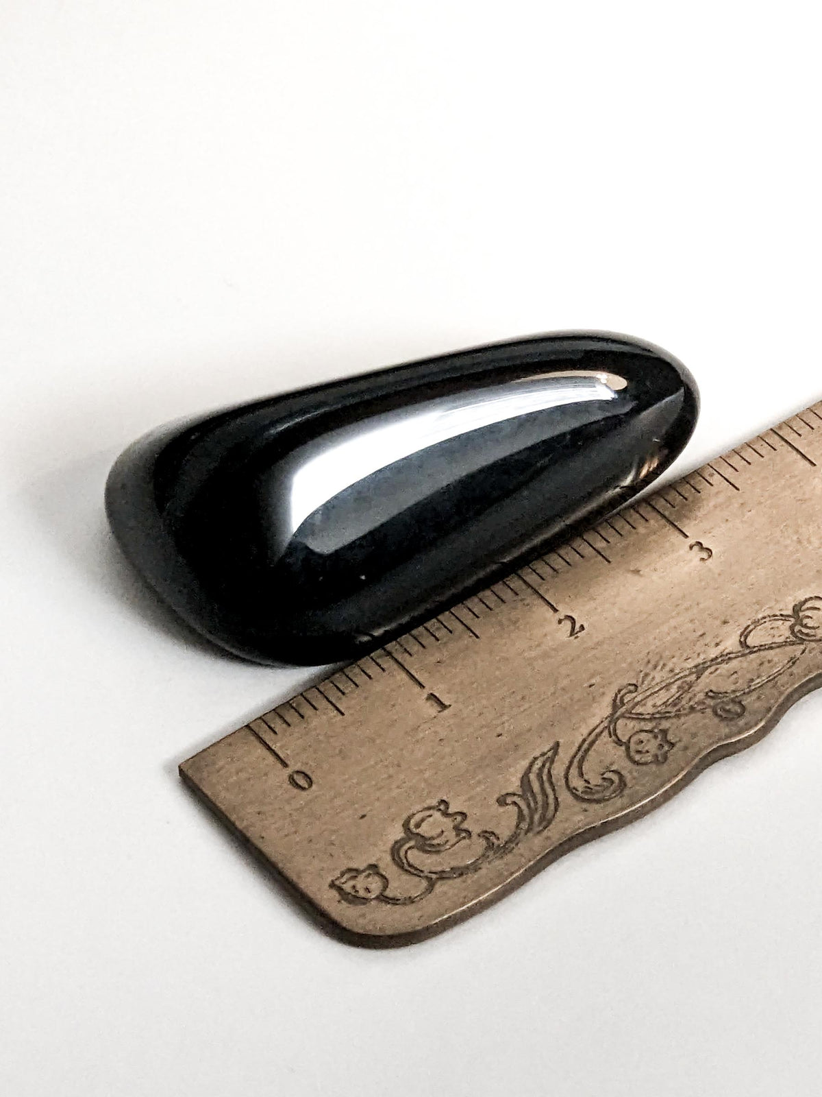 Black Smoky Quartz Polished Pebble 37mm 13g