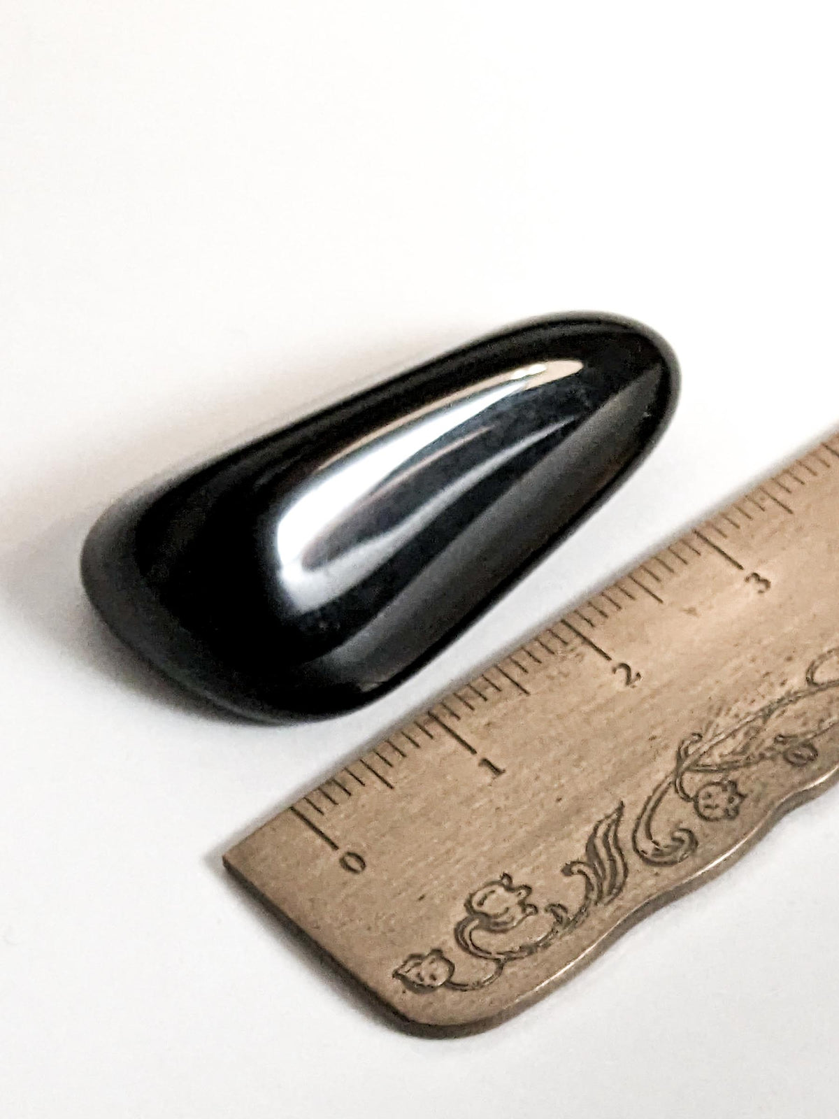 Black Smoky Quartz Polished Pebble 37mm 13g