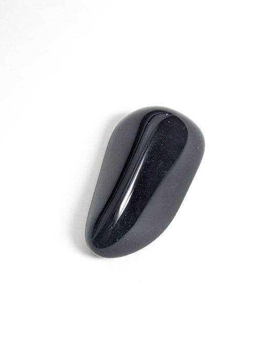 Black Smoky Quartz Polished Pebble 37mm 13g