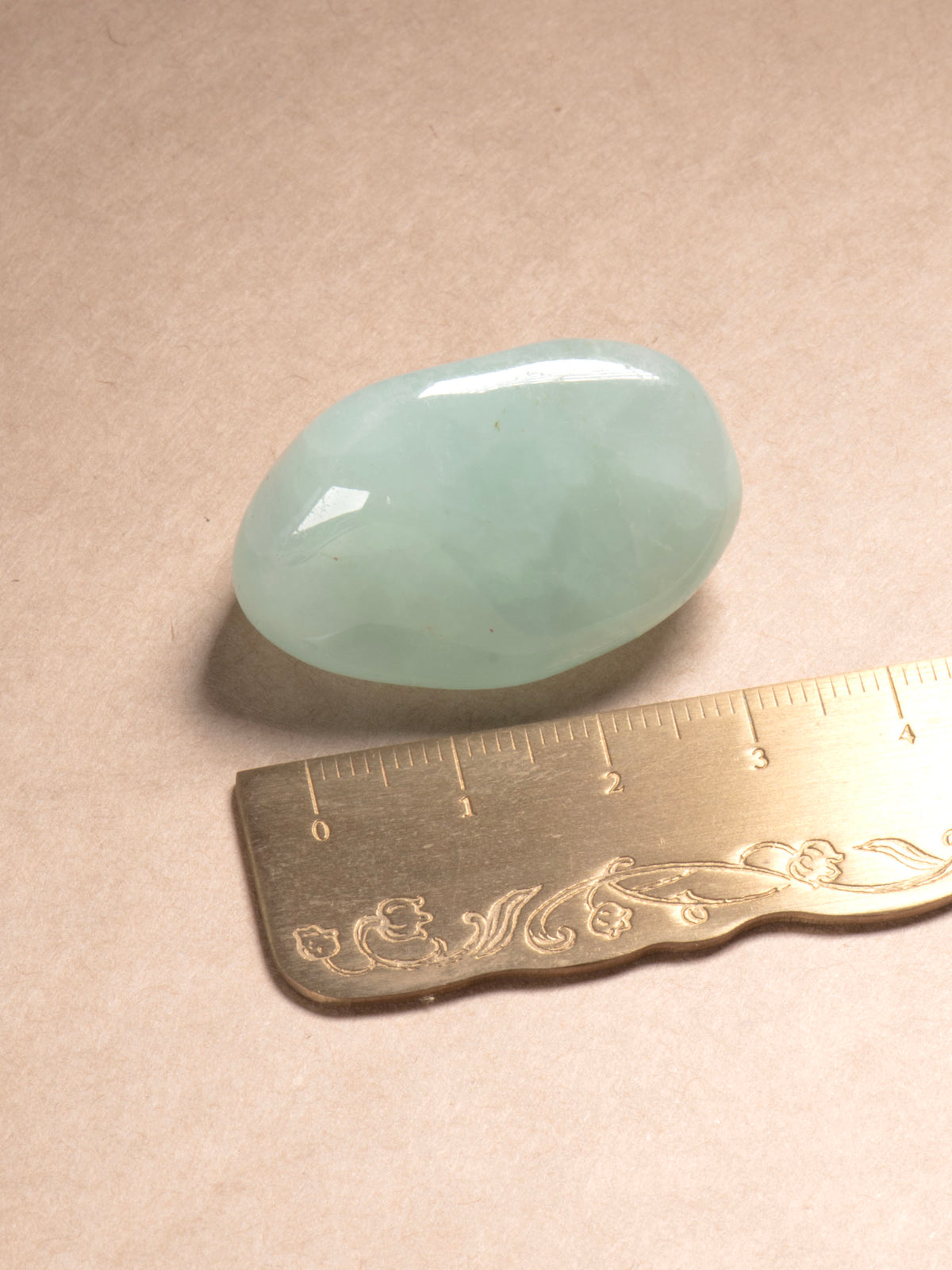 Muscat-Green Prehnite Polished Pebble 34mm 21g