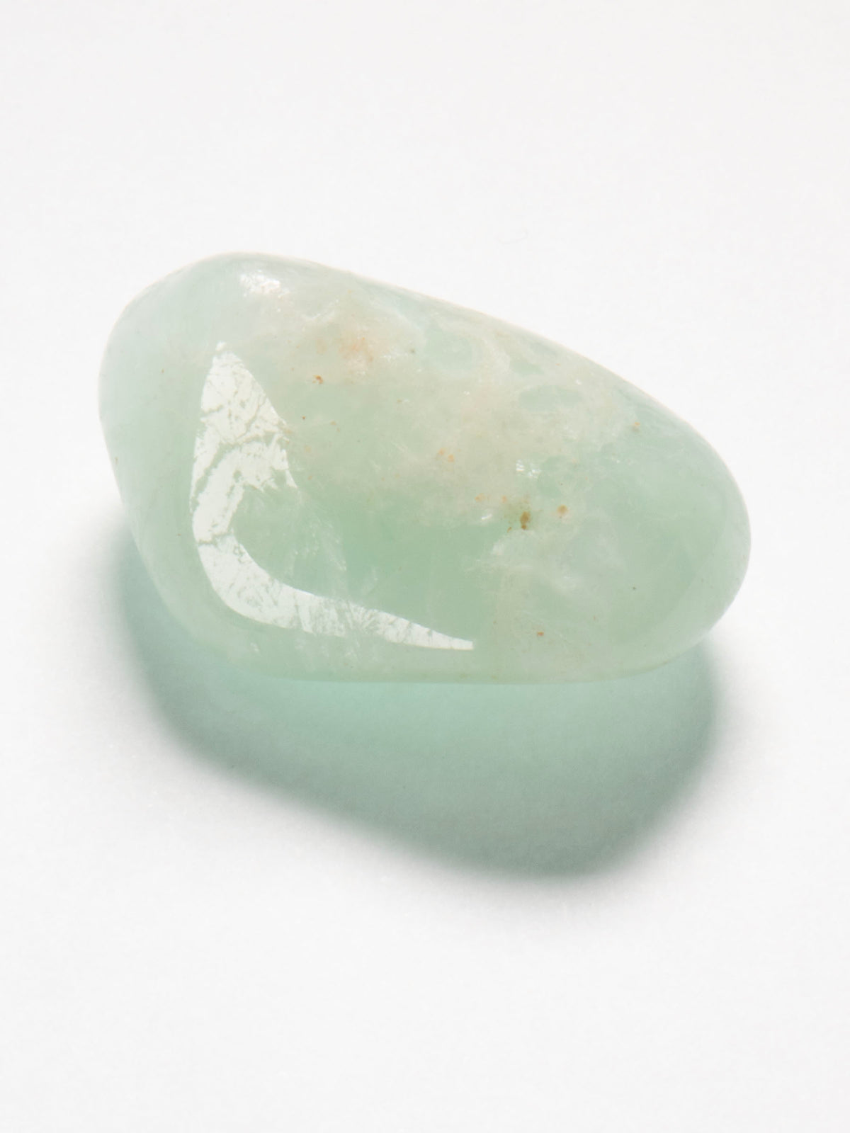 Muscat-Green Prehnite Polished Pebble 34mm 21g