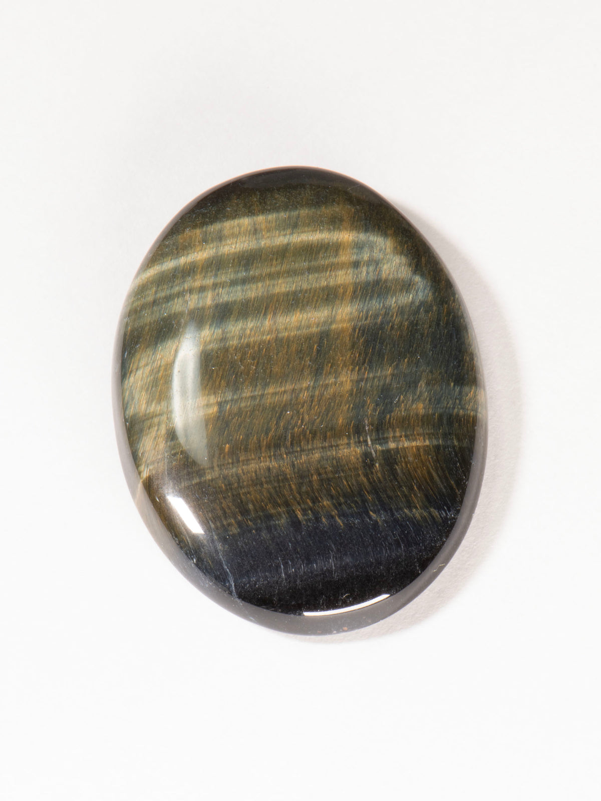Cross-Chatoyant Tiger’s Eye Oval Cabochon 36mm 10g