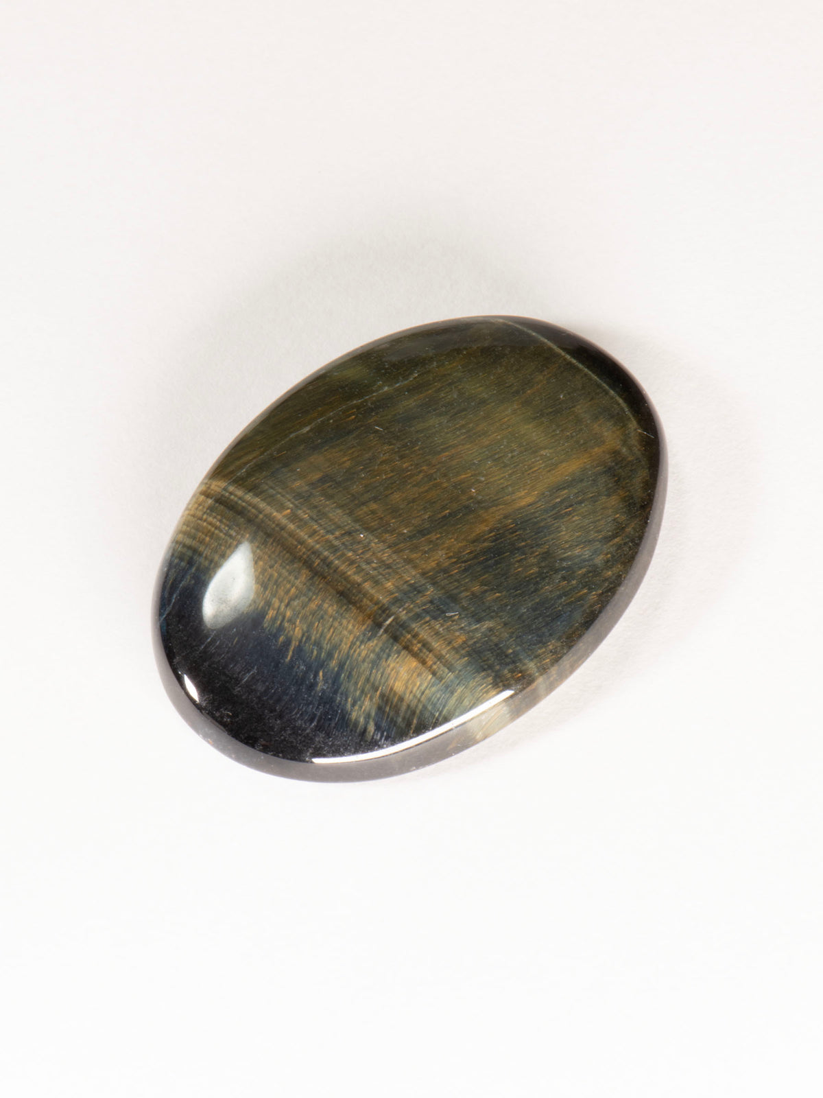 Cross-Chatoyant Tiger’s Eye Oval Cabochon 36mm 10g