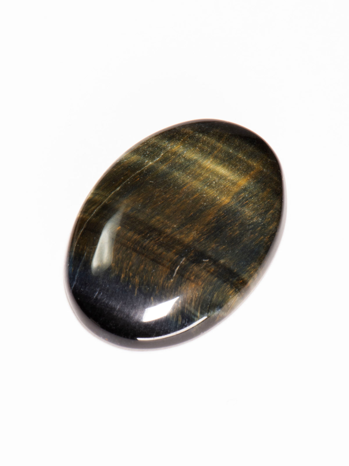 Cross-Chatoyant Tiger’s Eye Oval Cabochon 36mm 10g