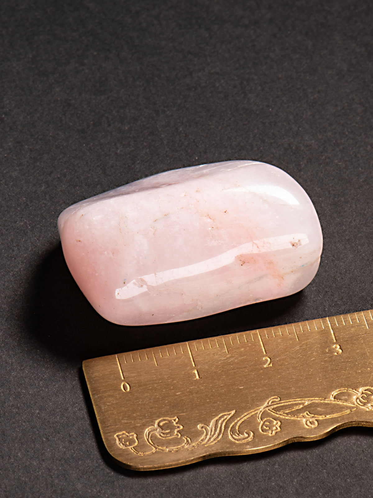 Soft Pink Petalite Polished Pebble from Namibia 35mm 21g