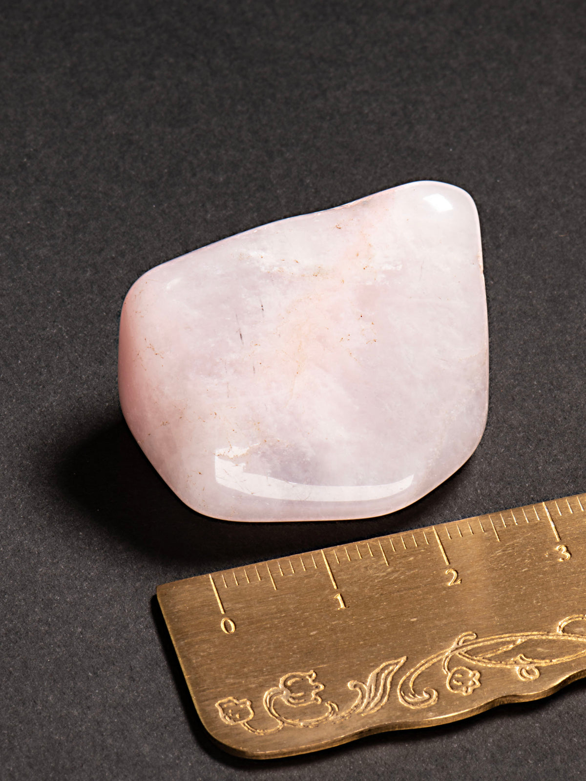 Soft Pink Petalite Polished Pebble from Namibia 35mm 21g