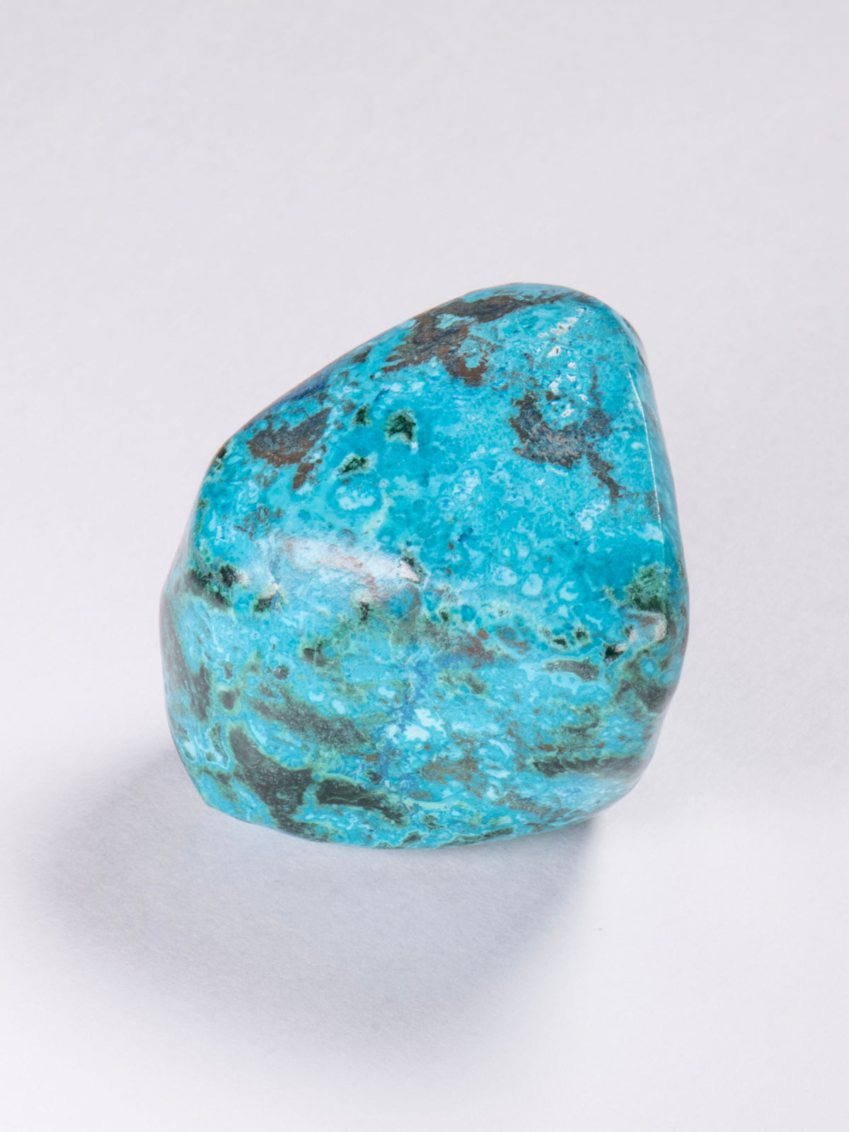 Vivid Blue-Green Peruvian Shattuckite Pebble 33mm 21g