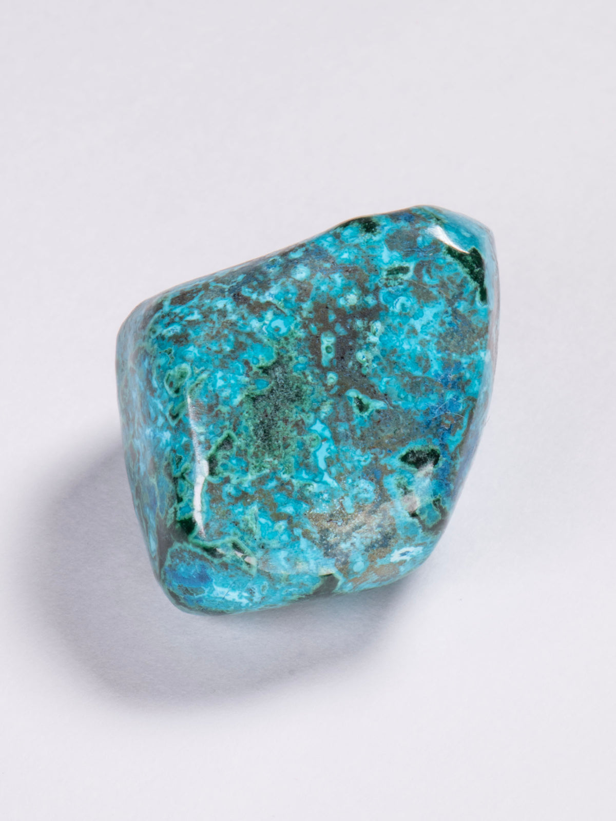 Vivid Blue-Green Peruvian Shattuckite Pebble 33mm 21g