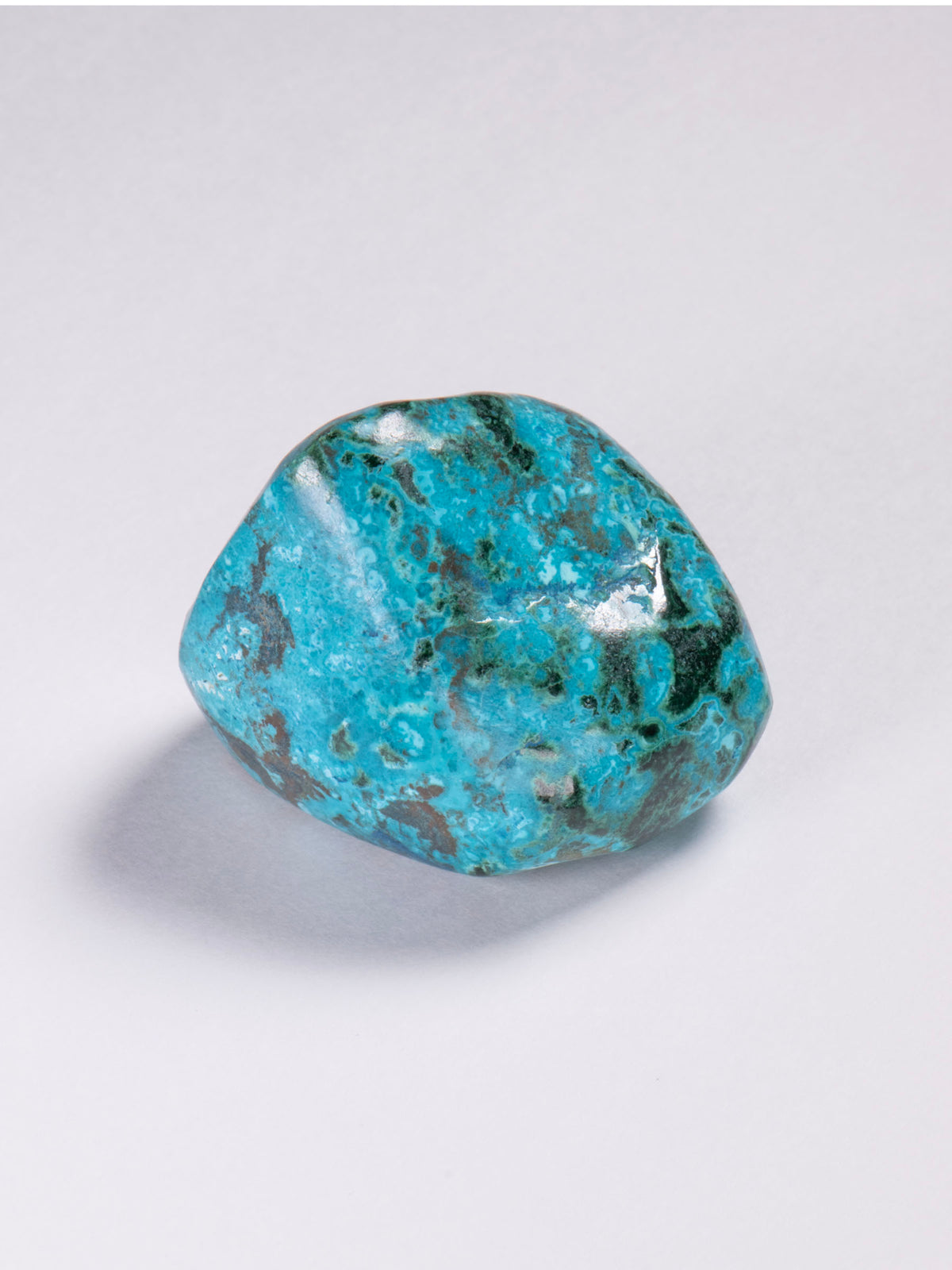 Vivid Blue-Green Peruvian Shattuckite Pebble 33mm 21g