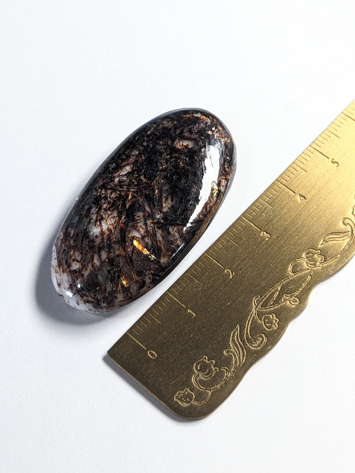 Astrophyllite Polished Stone — "Senko Hanabi" 45mm 17g