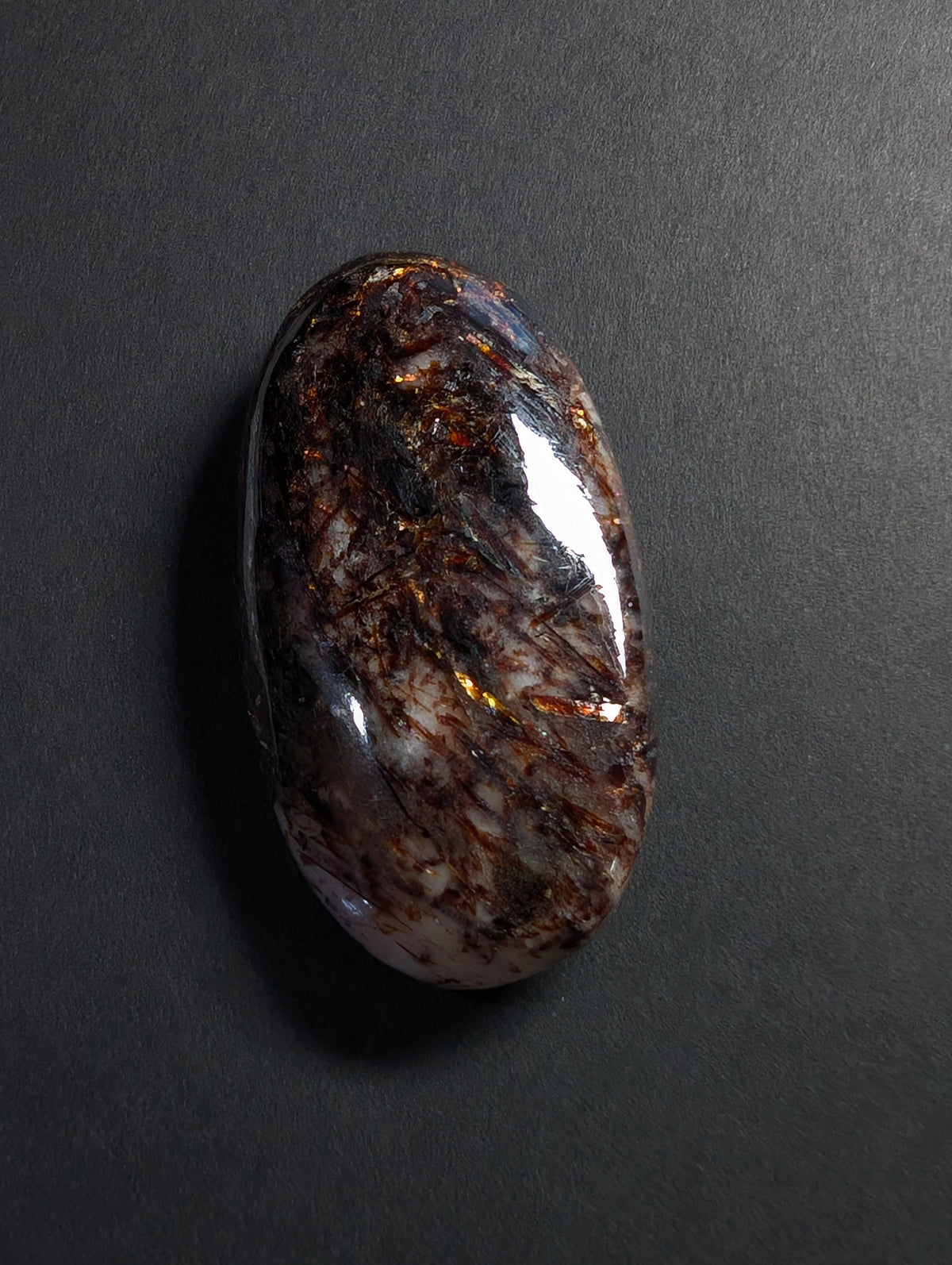 Astrophyllite Polished Stone — "Senko Hanabi" 45mm 17g
