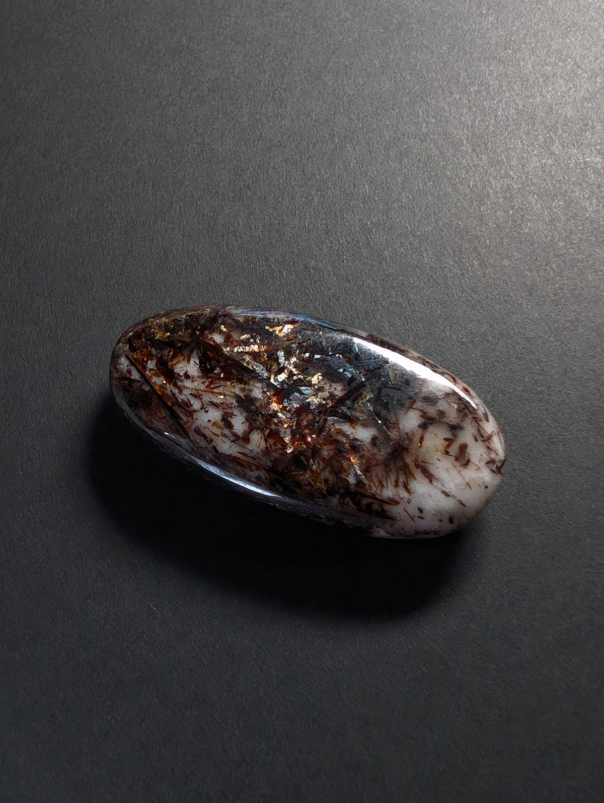 Astrophyllite Polished Stone — "Senko Hanabi" 45mm 17g