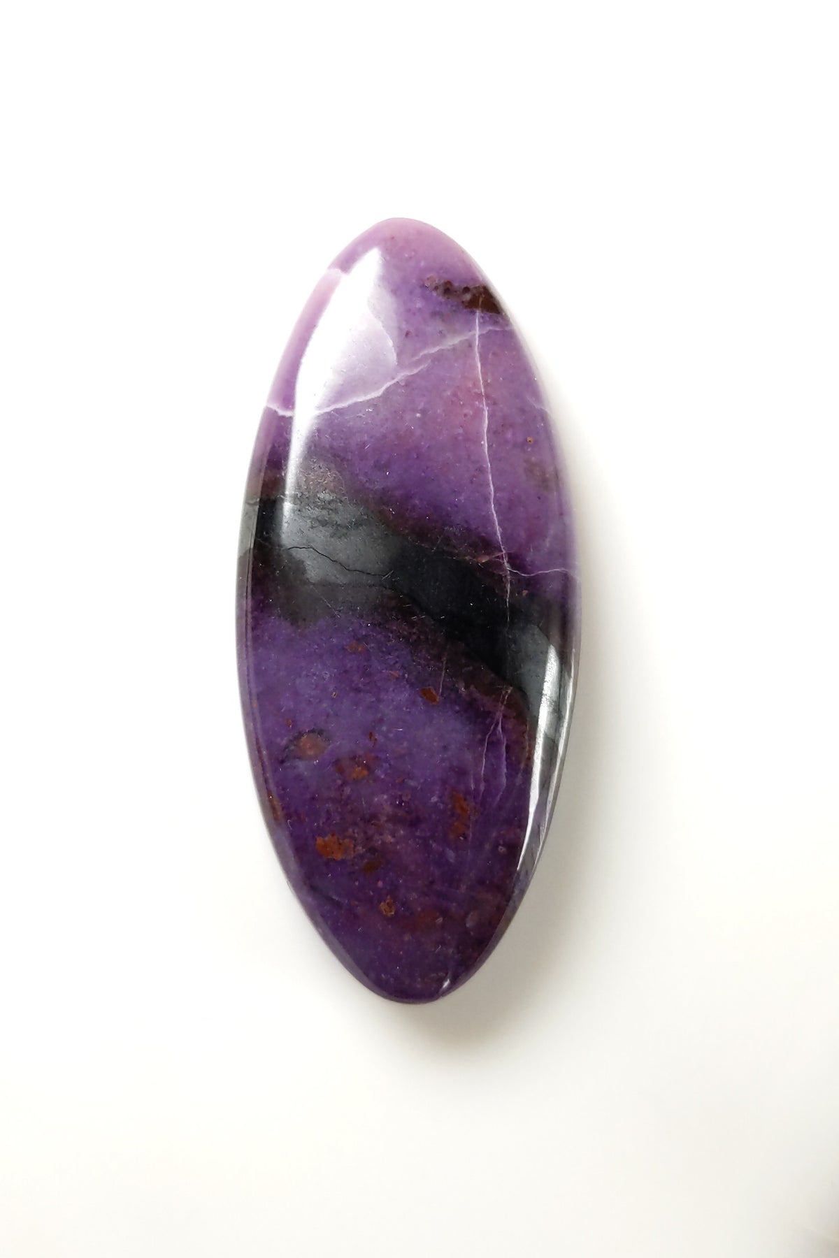 Hand-Polished Sugilite with a Dark Central Band 45mm 11.8g