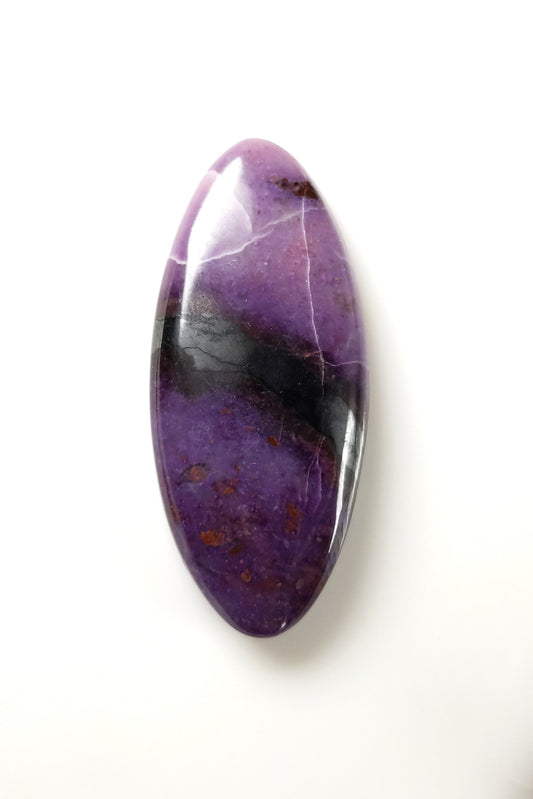Hand-Polished Sugilite with a Dark Central Band 45mm 11.8g