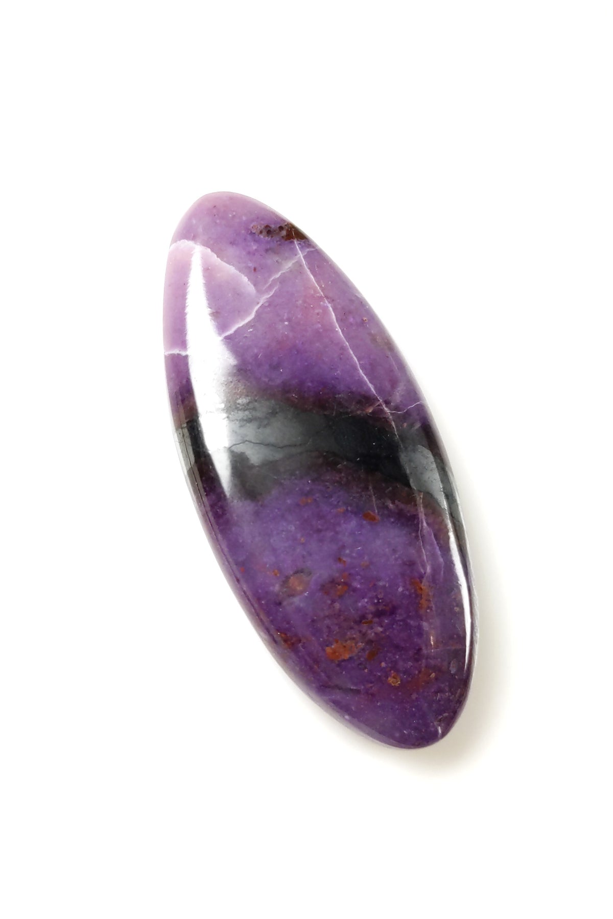 Hand-Polished Sugilite with a Dark Central Band 45mm 11.8g