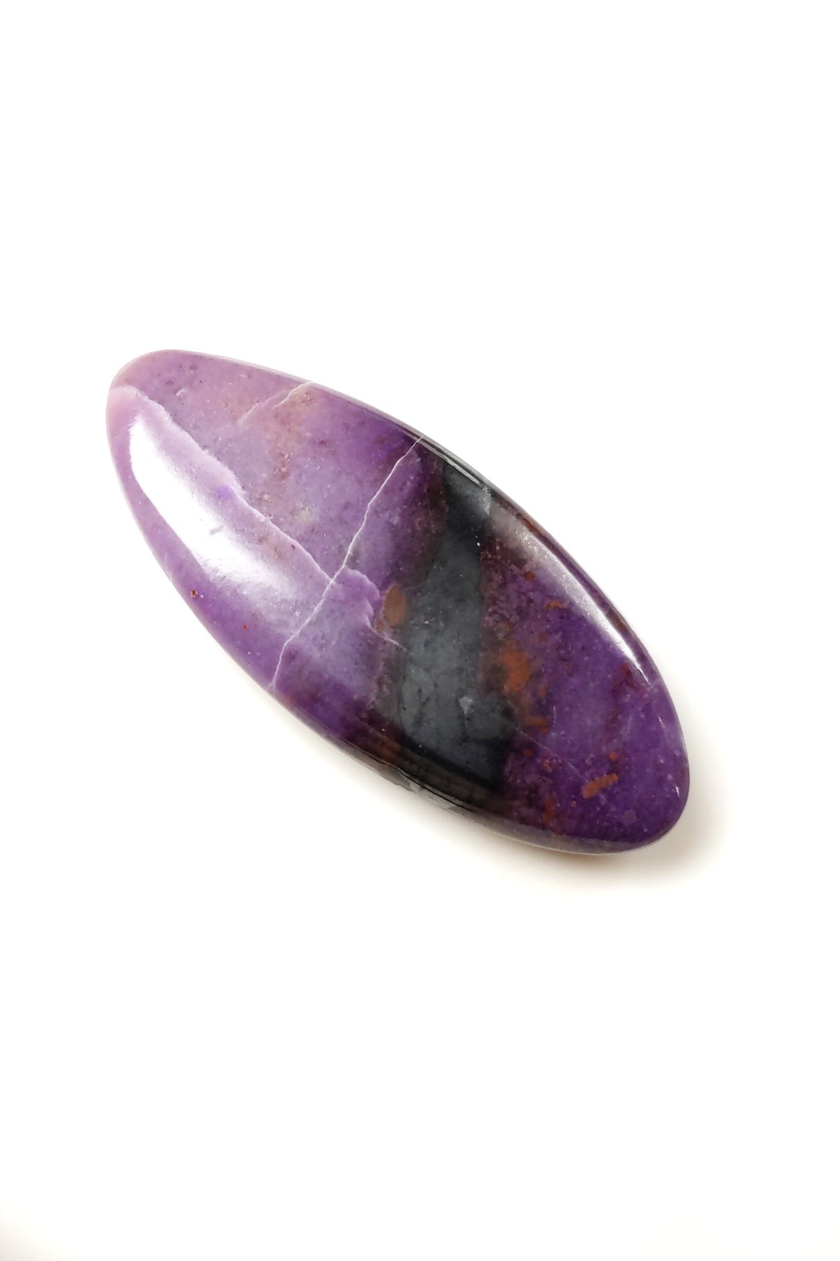 Hand-Polished Sugilite with a Dark Central Band 45mm 11.8g