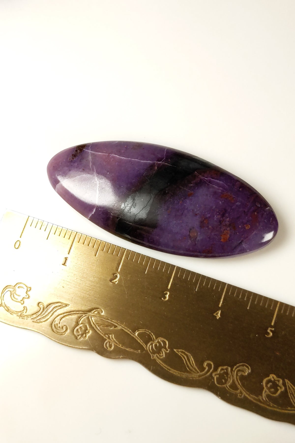 Hand-Polished Sugilite with a Dark Central Band 45mm 11.8g