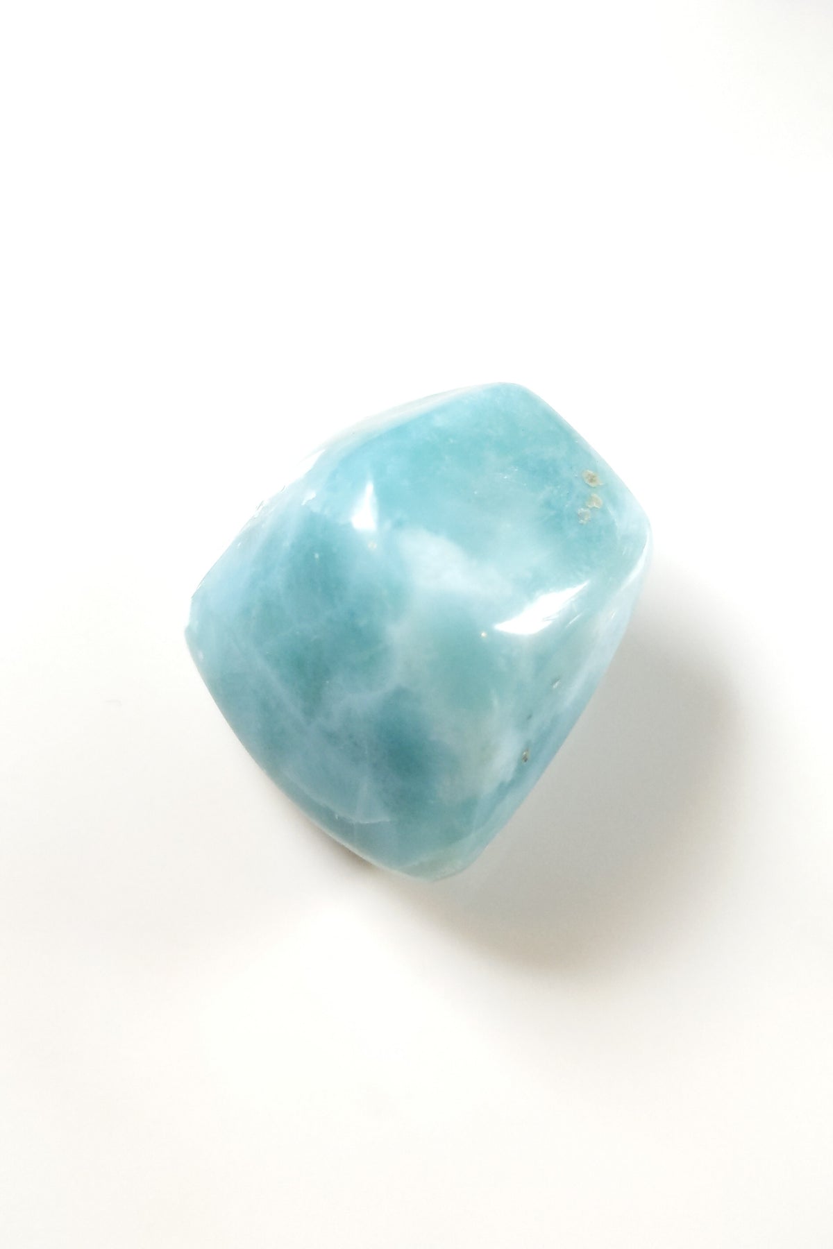 Polished Larimar with Gentle Water-Like Patterns 30mm 21g