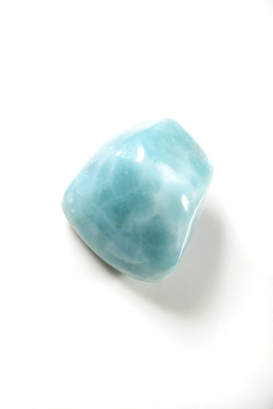 Polished Larimar with Gentle Water-Like Patterns 30mm 21g
