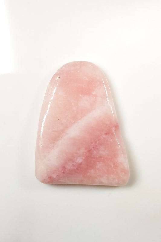 Soft Pink Petalite Polished Pebble from Namibia 36mm 9.8g